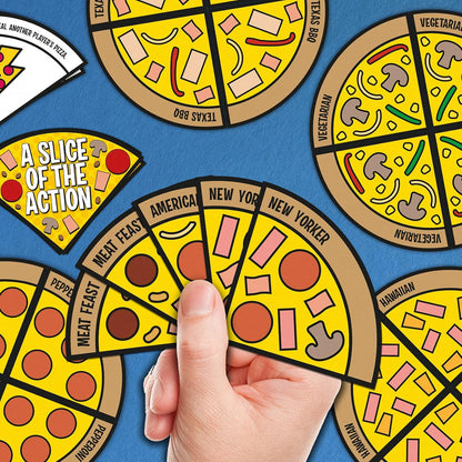 Gift Republic Slice of The Action Pizza Challenge Juego de Cartas Familiar Divertido Juego de Mesa para 2 Jugadores