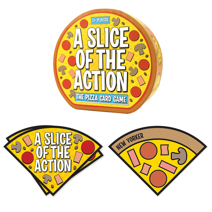 Gift Republic Slice of The Action Pizza Challenge Juego de Cartas Familiar Divertido Juego de Mesa para 2 Jugadores