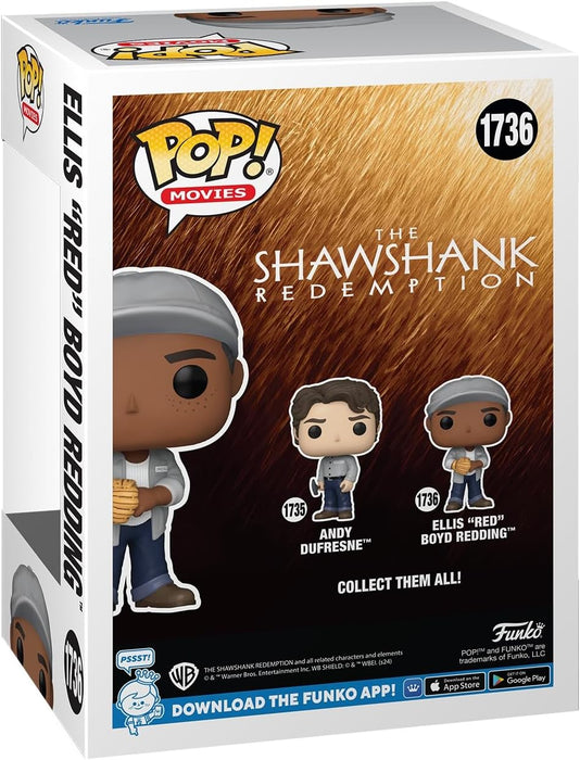 Funko POP! Movies: SR - Ellis Boyd ‘Red’ Redding 'Red' Boyd Redding - Shawshank Redemption - Collectable Vinyl Figure - Gift Idea - Official Merchandise - Toys for Kids & Adults - Movies Fans