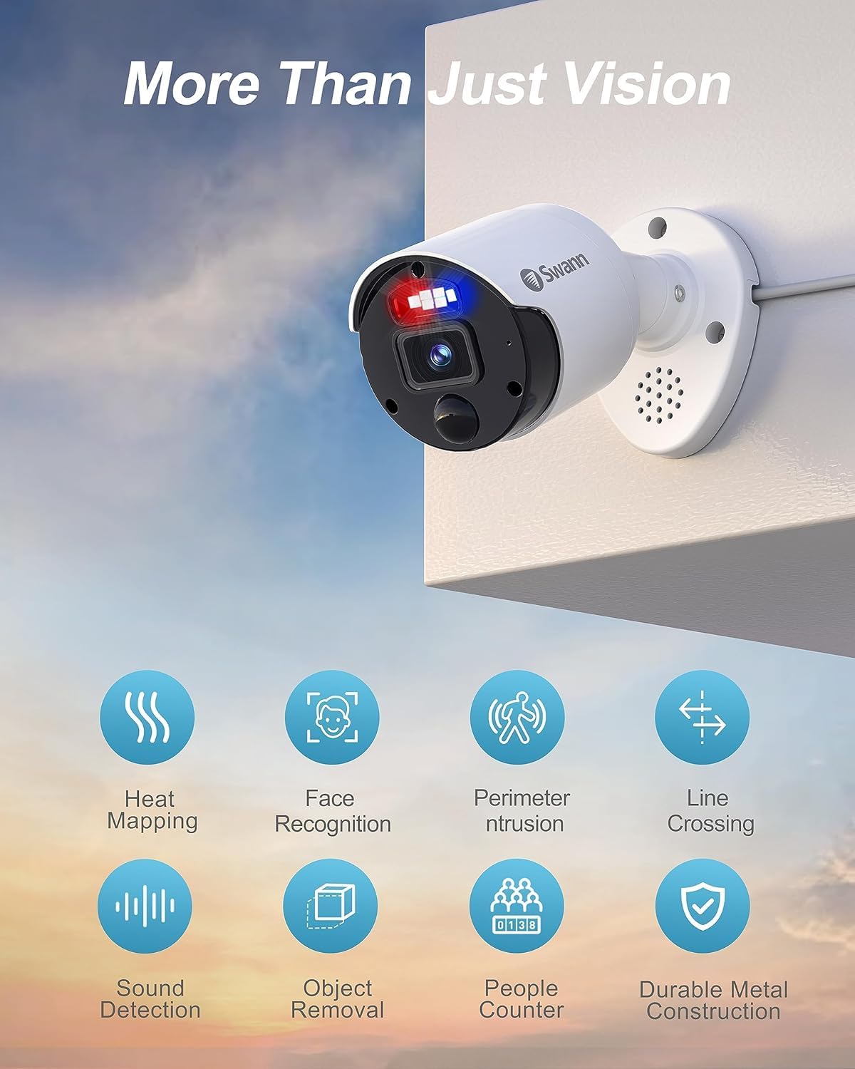 12MP Bullet Enforcer IP Digital Still Camera w 2 Way Audio and Siren - 1 Pack