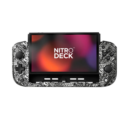 CRKD Nitro Deck - Professional Handheld Controller Deck with Zero Stick Drift for Nintendo Switch and Switch OLED (Rocket League Silver Edition