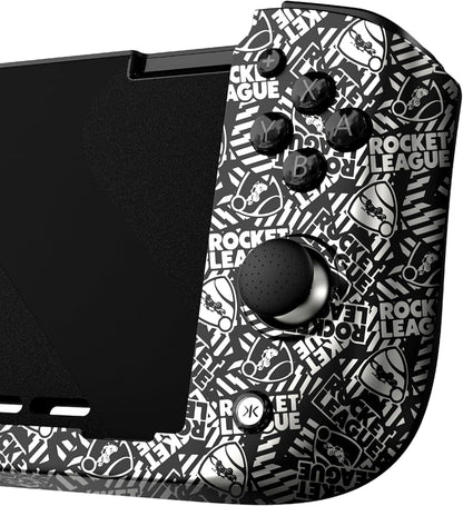 CRKD Nitro Deck - Professional Handheld Controller Deck with Zero Stick Drift for Nintendo Switch and Switch OLED (Rocket League Silver Edition