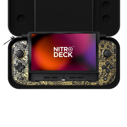 CRKD Nitro Deck+ Handheld Pro Controller for Nintendo Switch & OLED Model - TV Dockable - Programmable Sidekicks & Back Buttons - TruCollection System (Rocket League Gold Edition