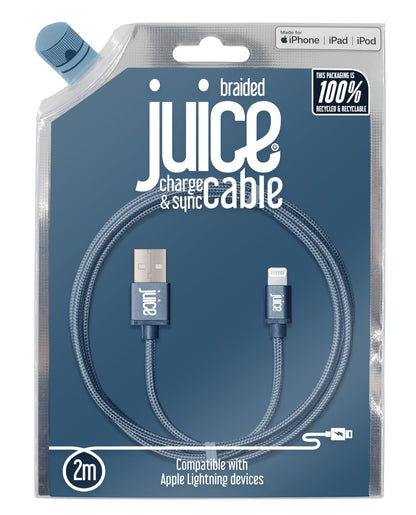Juice 2m Apple iPhone Lightning Cable | iPhone 13, Max, Pro and Mini | iPhone12, Max, Pro and Mini | iphone 11, Pro, X, Xr | iPhone 8, 7, 6, SE | iPad –