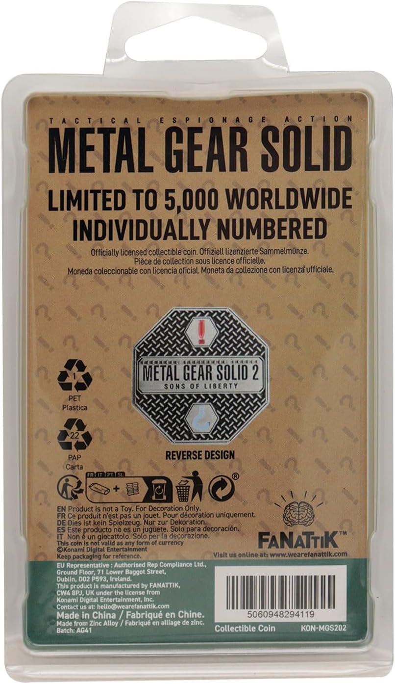 FaNaTtik Metal Gear Solid 2 Raiden Collectible Metal Coin