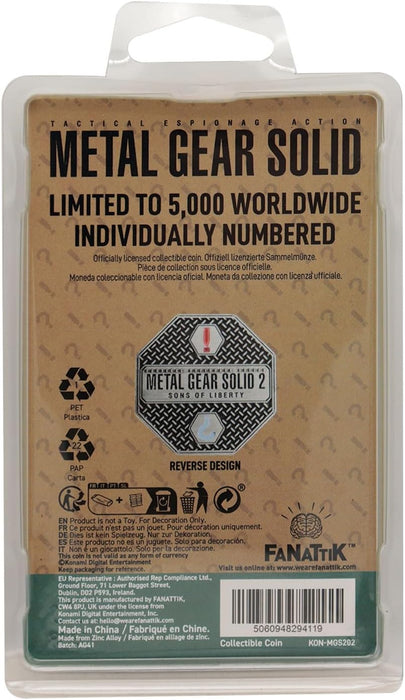 FaNaTtik Metal Gear Solid 2 Raiden Collectible Metal Coin