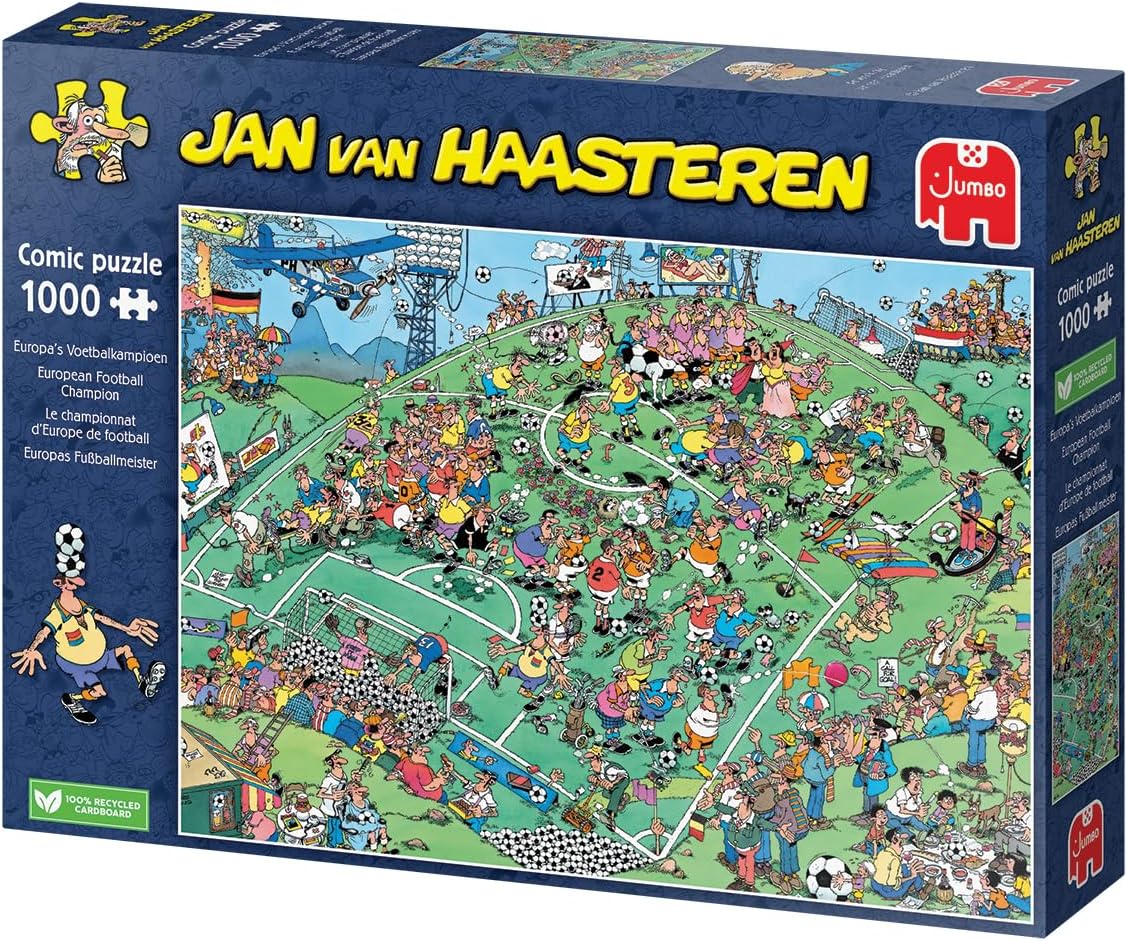 Jumbo Spiele GmbH JUM01815 Jan Van Haasteren: Voetbal EM 2024 (1000 stukjes