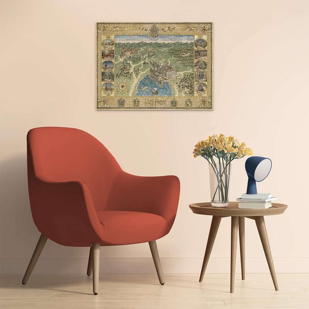 Ravensburger 12000720 - Hogwarts Map - 1500 pieces jigsaw puzzle – Puzzle for adults and kids age 14 years up, Harry Potter jigsaw, Harry Potter gifts