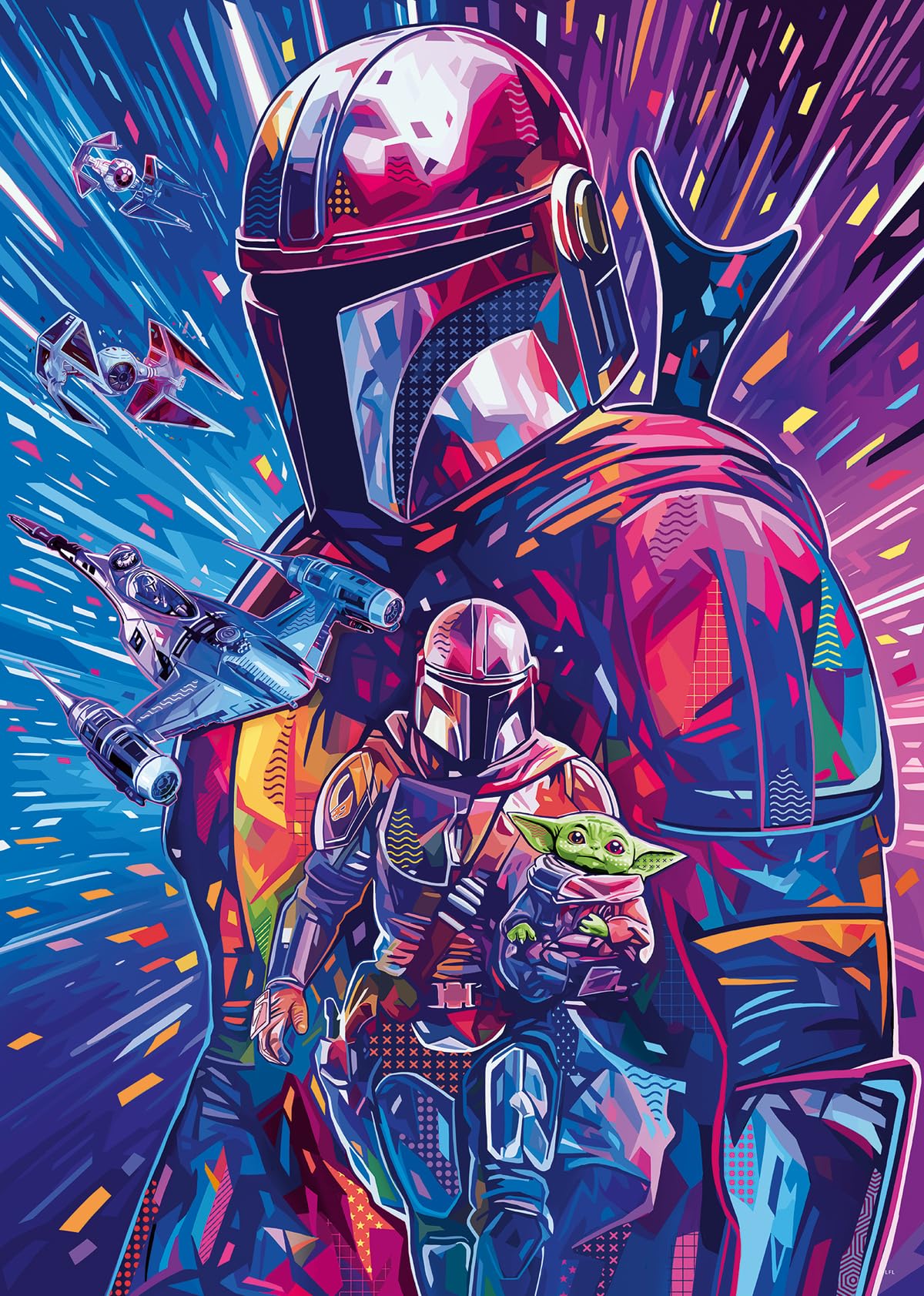 Ravensburger Star Wars Gifts - Hyperspace Collection The Mandalorian 500 Piece Jigsaw Puzzles for Adults and Kids Age 12 Years Up - Grogu Baby Yoda