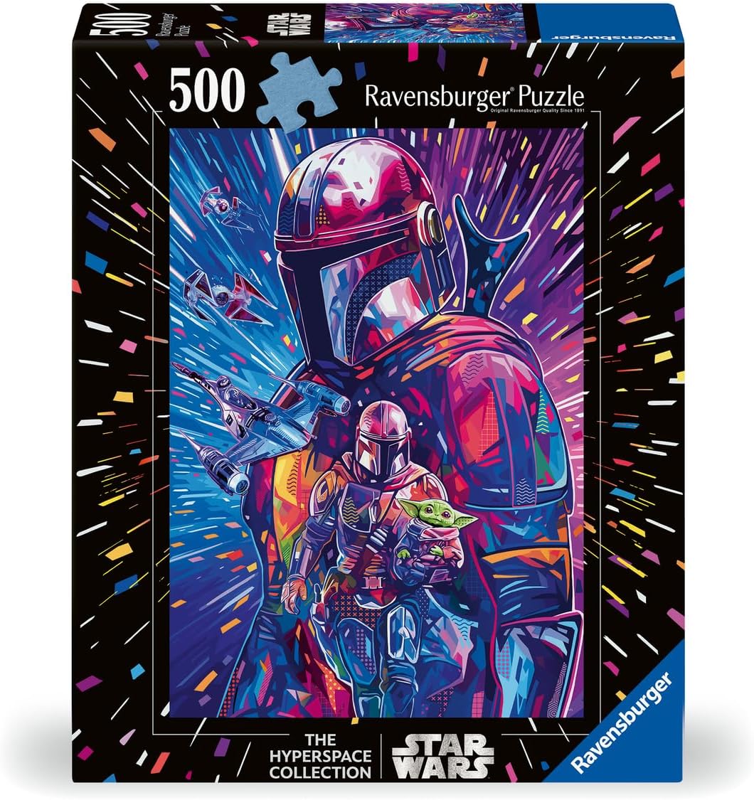 Ravensburger Star Wars Gifts - Hyperspace Collection The Mandalorian 500 Piece Jigsaw Puzzles for Adults and Kids Age 12 Years Up - Grogu Baby Yoda