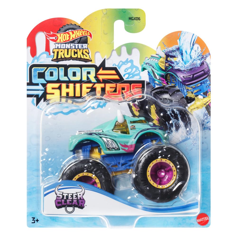 Toys - Hot Wheels - Monster Trucks Colour Shifter (Steer Cleer) /Toys