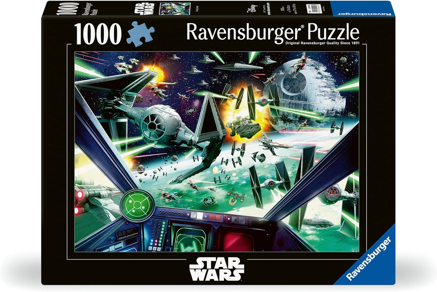 Ravensburger Star Wars Classic X-Wing Cockpit 1000 Piece Jigsaw Puzzles for Adults and Kids Age 12 Years Up
