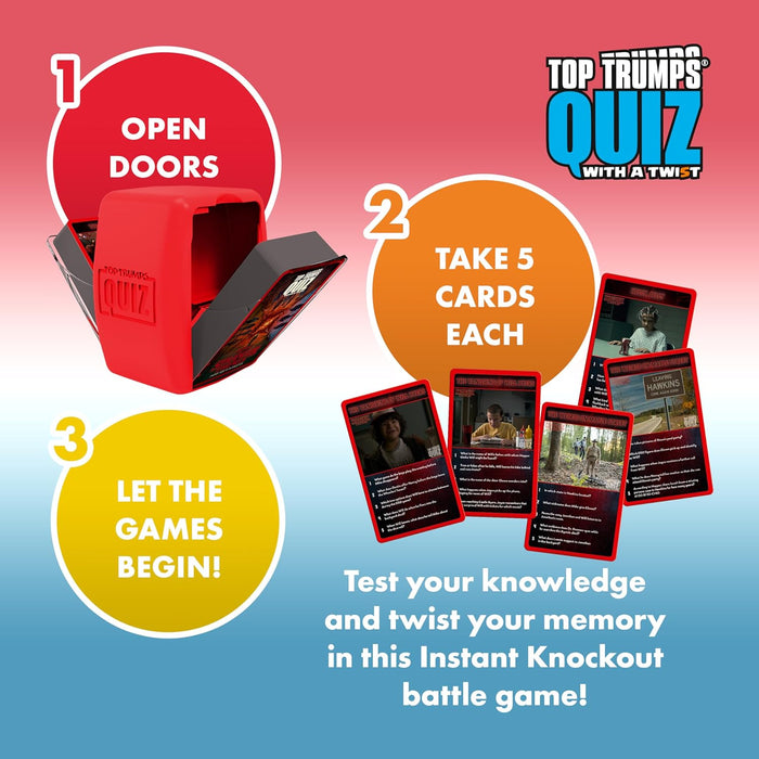 Top Trumps Stranger Things Quiz Game Travel Classic Guessing Game for 2 plus players makes a great gift for ages 15 plus