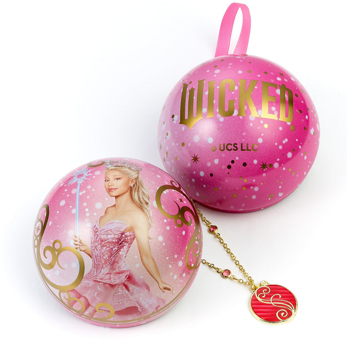 WICKED Glinda Pink Shiz University Gift Bauble with Shiz Necklace Inside
