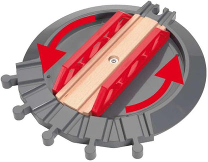 BRIO World Grand Roundhouse for Kids Age 3 Years Up - Wooden Railway Set Add On Accessories