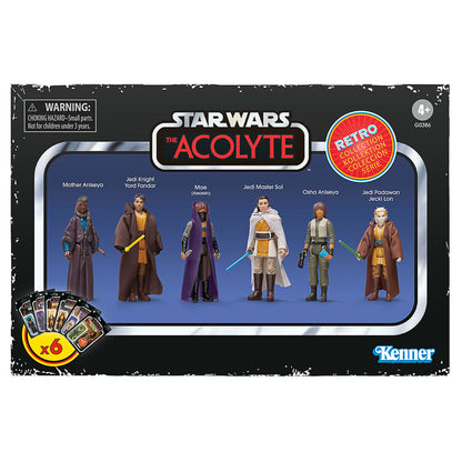STAR WARS Retro Collection The Acolyte Multipack, 3.75 Inch Collectible Action Figure 6-Pack