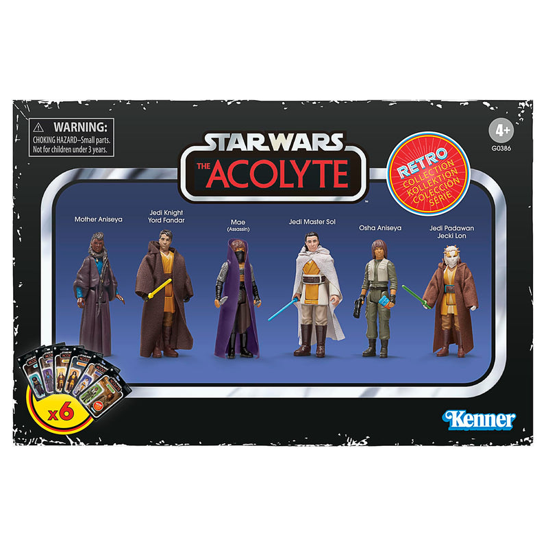 STAR WARS Retro Collection The Acolyte Multipack, 3.75 Inch Collectible Action Figure 6-Pack