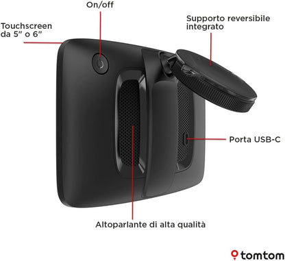 TomTom Car Sat Nav GO Classic 2nd (5 inch, with Traffic information, speed cam alert trial, Europe Map updates included, updates via WiFi, Moving Lane Guidance, integrated reversible mount)