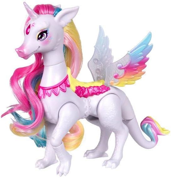 Magic Mixies - Pixlings Shimmer Reveal Unia the Dragon-corn, including Rainbow Star the Pegacorn Magical Reveal Beautiful 6.5 inch Pixling Doll and Steed Inside A Potion Bottle