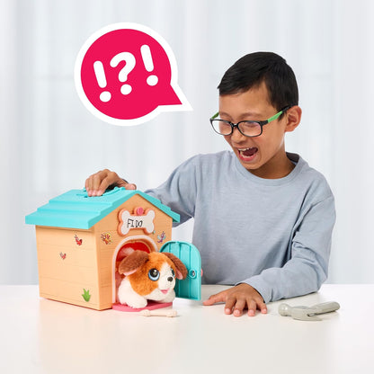 Little Live Pets My Puppy's Home Minis - Teal & Orange Home Plush Toy Puppy and Kennel Playset Surprise Reveal! Build Your Puppy's Home, Name Your Puppy and SURPRISE! Puppy Appears!