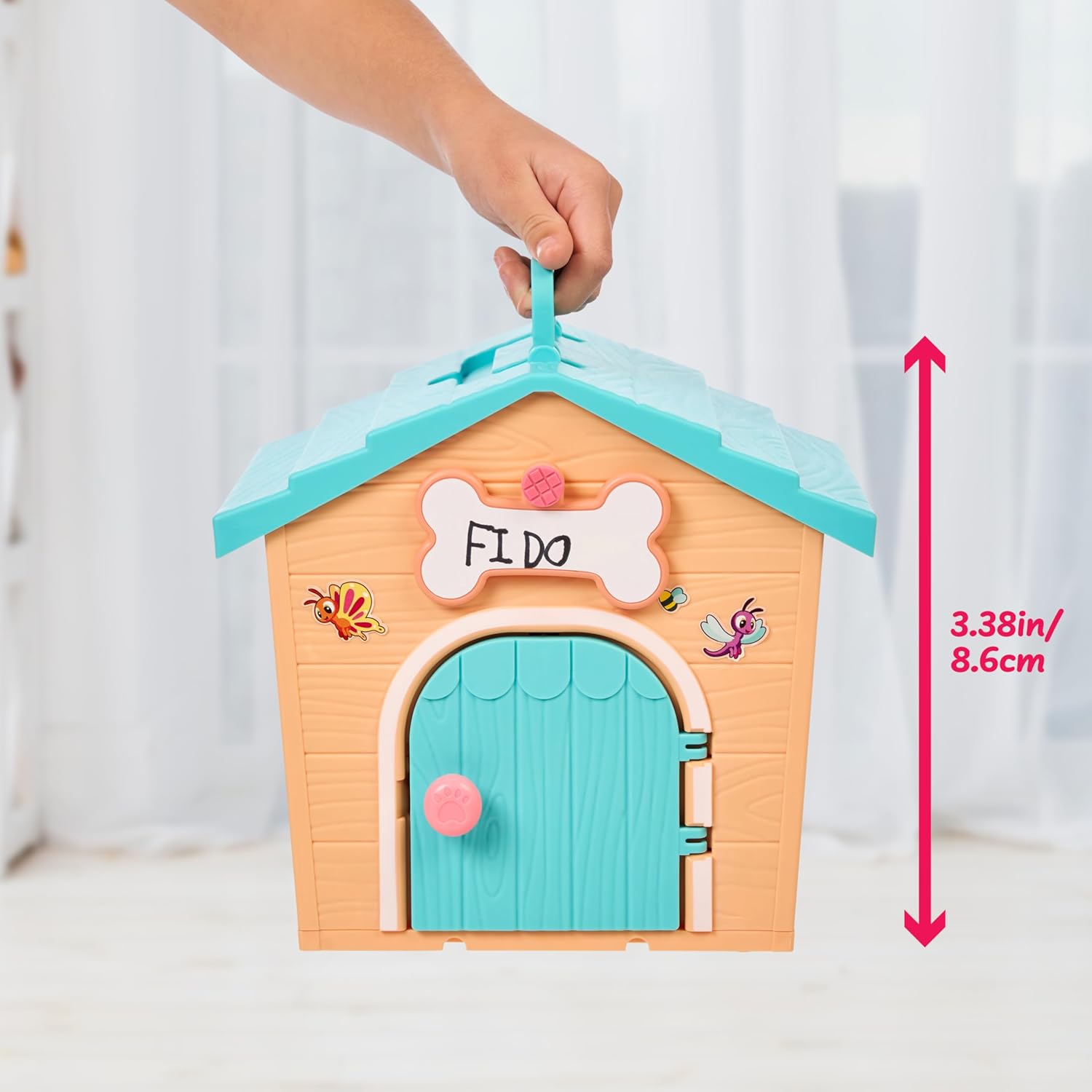 Little Live Pets My Puppy's Home Minis - Teal & Orange Home Plush Toy Puppy and Kennel Playset Surprise Reveal! Build Your Puppy's Home, Name Your Puppy and SURPRISE! Puppy Appears!
