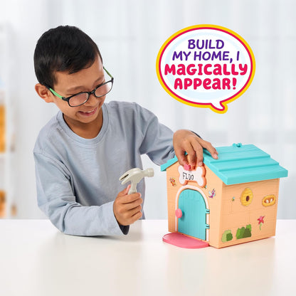 Little Live Pets My Puppy's Home Minis - Teal & Orange Home Plush Toy Puppy and Kennel Playset Surprise Reveal! Build Your Puppy's Home, Name Your Puppy and SURPRISE! Puppy Appears!