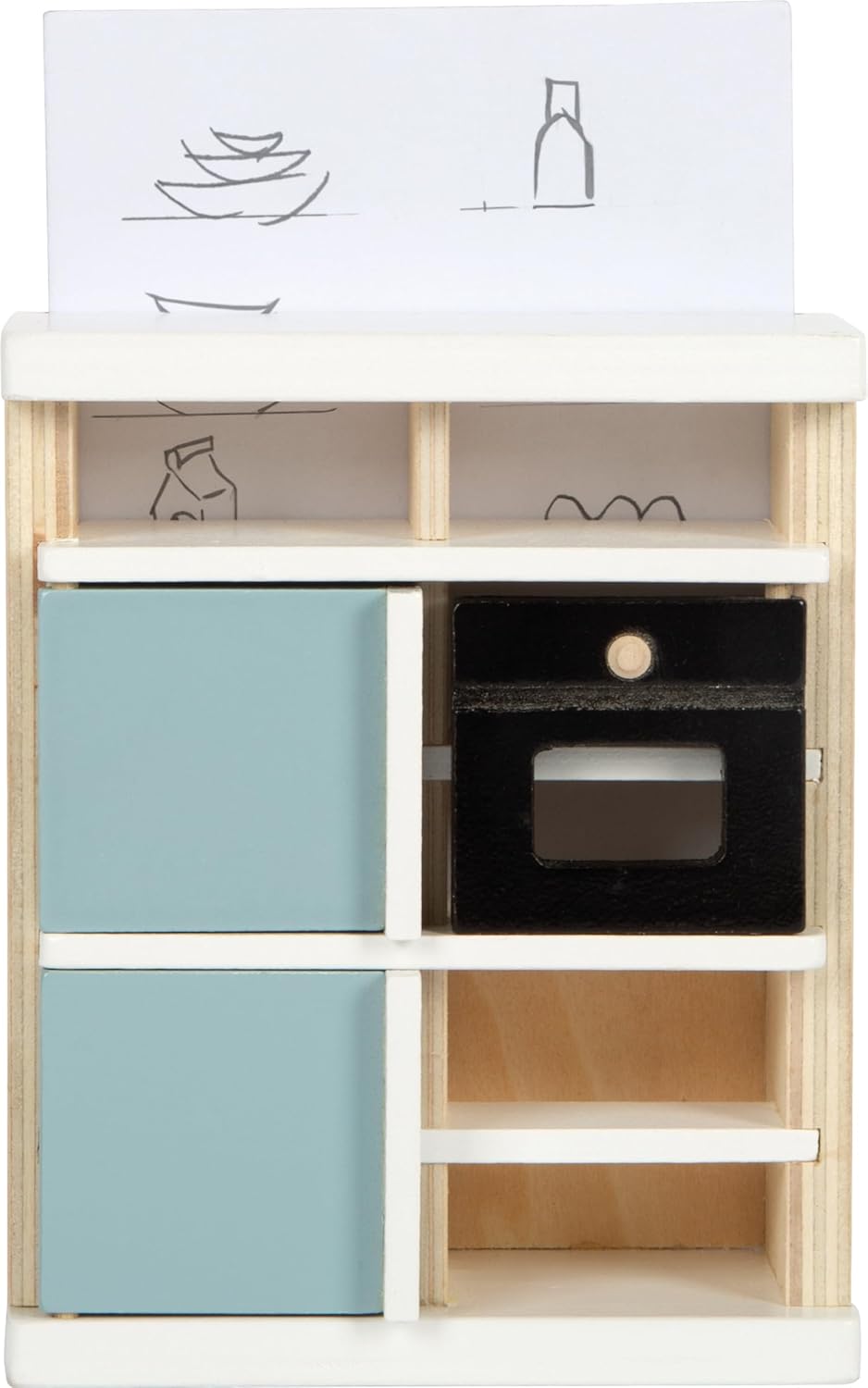 small foot houten poppenhuis meubeltjes keuken, meubelset voor het poppenhuis, voor kinderen vanaf 3 jaar, 12629
