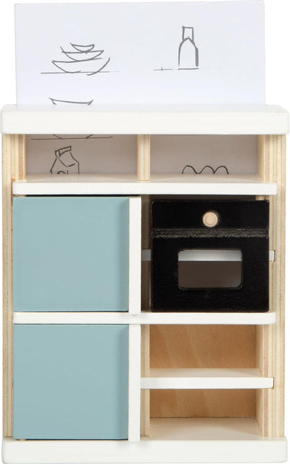 small foot houten poppenhuis meubeltjes keuken, meubelset voor het poppenhuis, voor kinderen vanaf 3 jaar, 12629