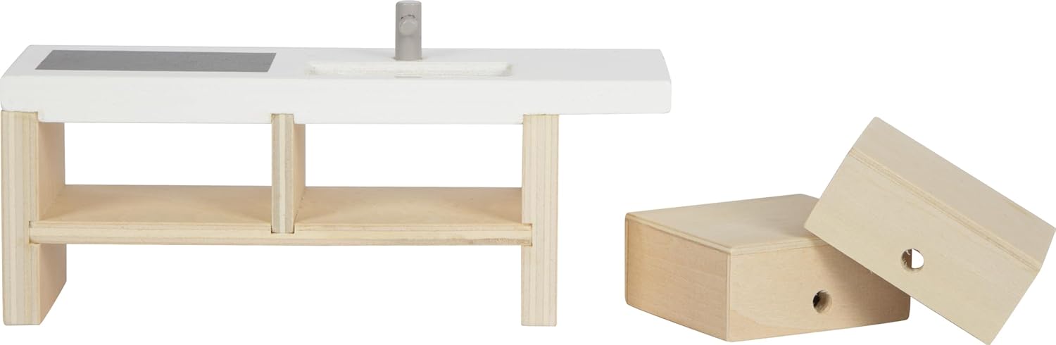 small foot houten poppenhuis meubeltjes keuken, meubelset voor het poppenhuis, voor kinderen vanaf 3 jaar, 12629