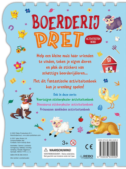 Rebo Publishers - Boerderijpret Stickerplezier Stickerboek