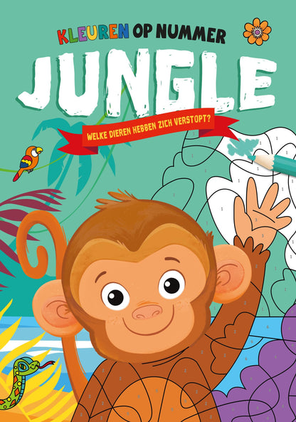 Rebo Publishers - Jungle - Kleuren op Nummer