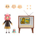 Total Anime Spy X Family Anya Forger - 6.5-Inch Scale Figure with Swappable Faceplates, Alternate Hands, Teddy Bear, and TV Set