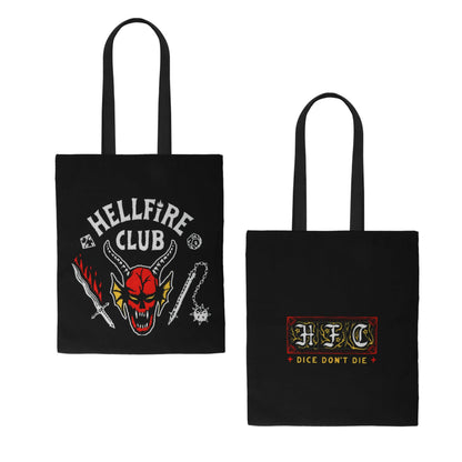 Cinereplicas Stranger Things - Hellfire Club Tote Bag - 42 x 38 cm - Official Licensed, Hellfire Club