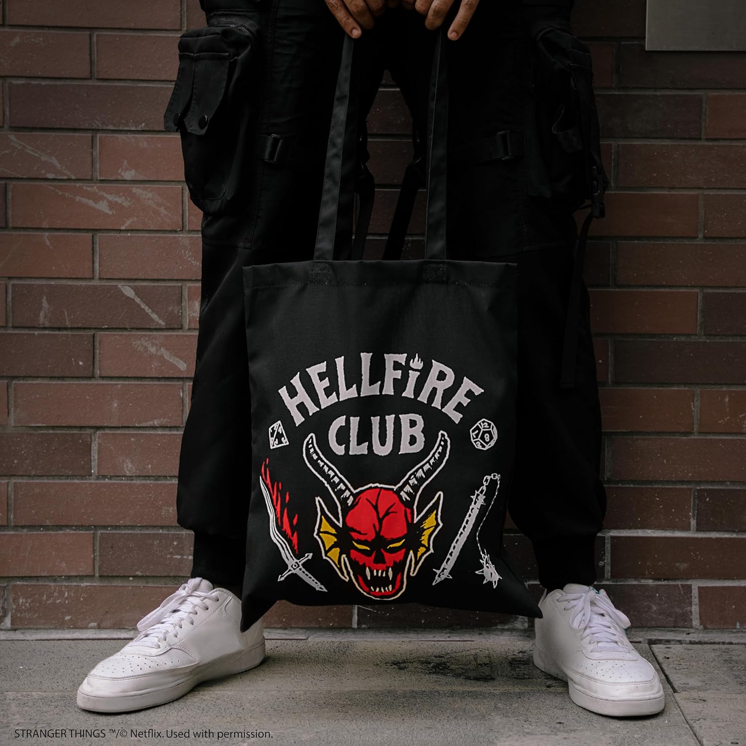 Cinereplicas Stranger Things - Hellfire Club Tote Bag - 42 x 38 cm - Official Licensed, Hellfire Club