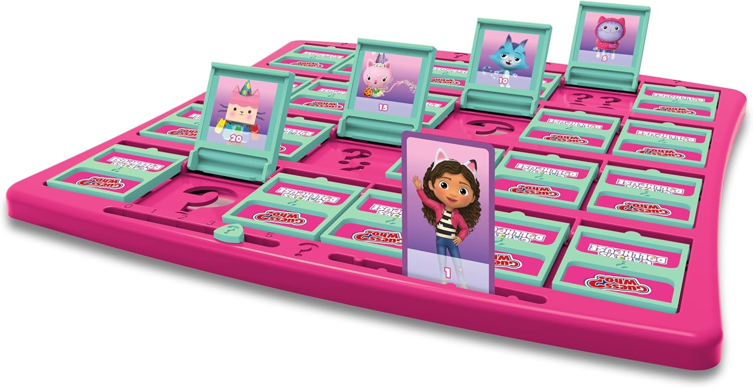 Winning Moves Gabby’s Dollhouse Guess Who Meet all your favorite characters from Gabby's Dollhouse, from Kitty Fairy to Cakey the Cat, as you play Ages 6 and up