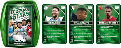 Top Trumps World Football Stars Quiz Travel Game, Classic Game, educational gift for ages 6 plus