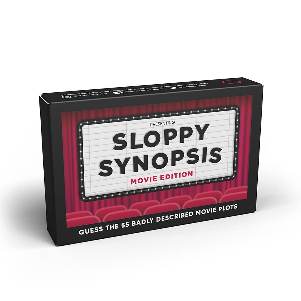 Bubblegum Stuff Sloppy Synopsis Card Game - Badly Described Movies Quiz Game - 55 Flashcards - Fun Family Game for All Ages - Perfect for Parties & Game Nights