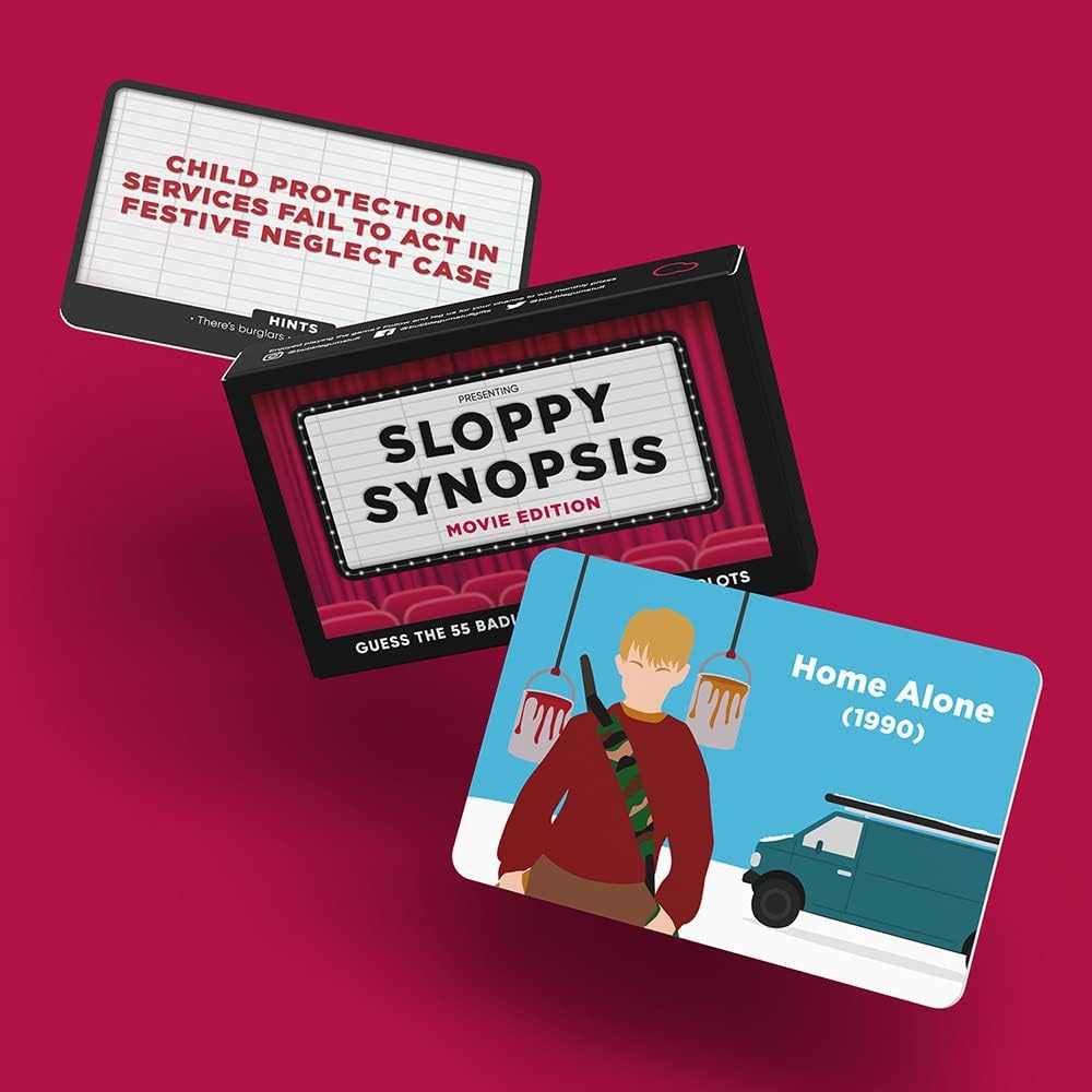 Bubblegum Stuff Sloppy Synopsis Card Game - Badly Described Movies Quiz Game - 55 Flashcards - Fun Family Game for All Ages - Perfect for Parties & Game Nights