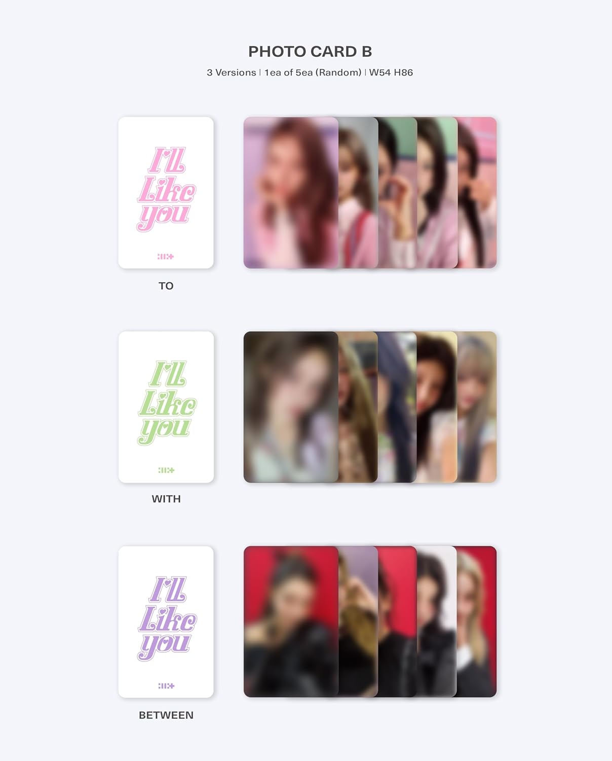 I'll Like You - Random Cover - incl. Photobook, Photocard A + B, Sticker, Album Logo Sticker, ID Photo + Poster