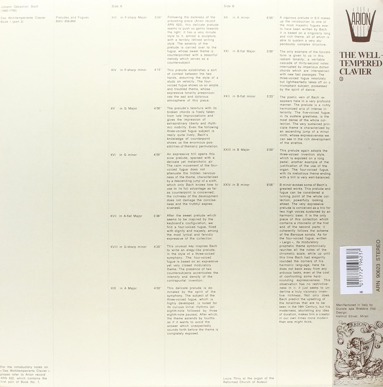 The Well-Tempered Clavier, Book II Bwv 8