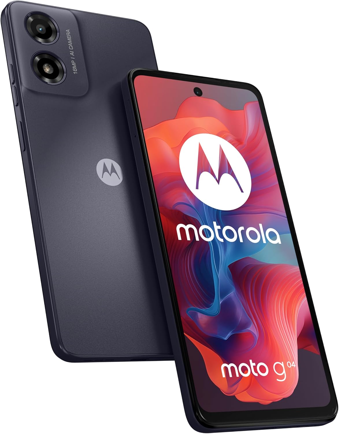 Motorola moto g04 Smartphone (6,53“ HD+ Display, 50 MP Camera, 4/64 GB, 5000 mAh Battery, Android Concord Black