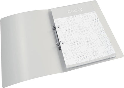 Leitz Ringbinder Cosy A4 PP 2RR 25mm Velvet Grey (Pack 10) - 42380089