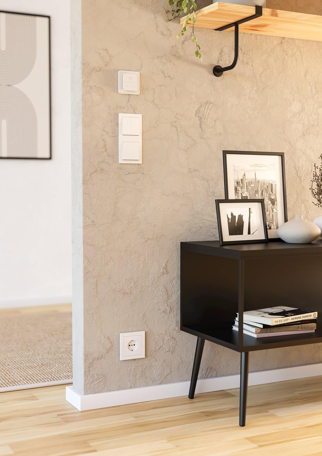 Eglo Connect. Z Wall Switch Features A Plastic Structure In A White Finish