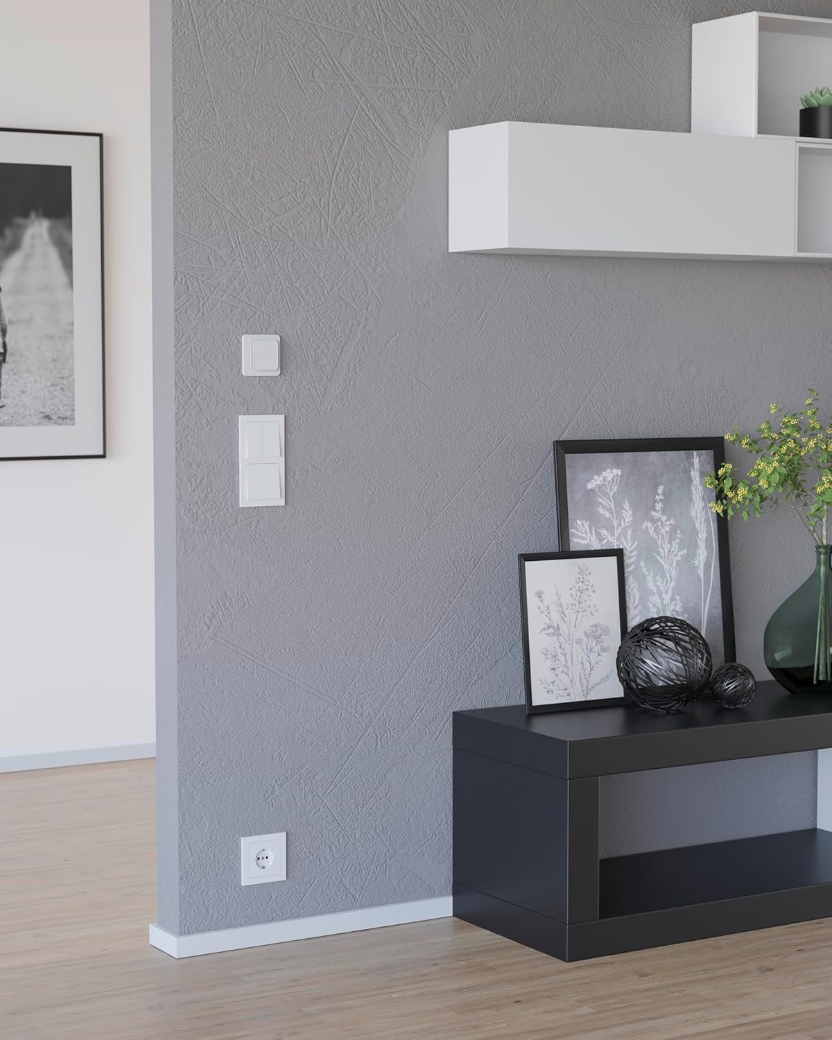Eglo Connect. Z Wall Switch Features A Plastic Structure In A White Finish