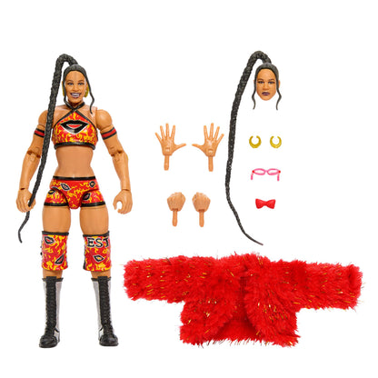 Mattel WWE Ultimate Edition Action Figure & Accessories, 6-inch Bianca Belair Collectible Set, Swappable Heads & Hands, Entrance Gear & 30 Articulation Points, HVF84