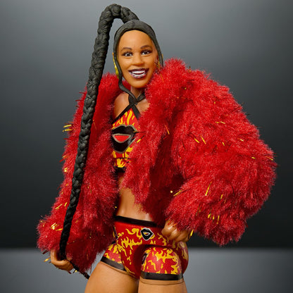 Mattel WWE Ultimate Edition Action Figure & Accessories, 6-inch Bianca Belair Collectible Set, Swappable Heads & Hands, Entrance Gear & 30 Articulation Points, HVF84