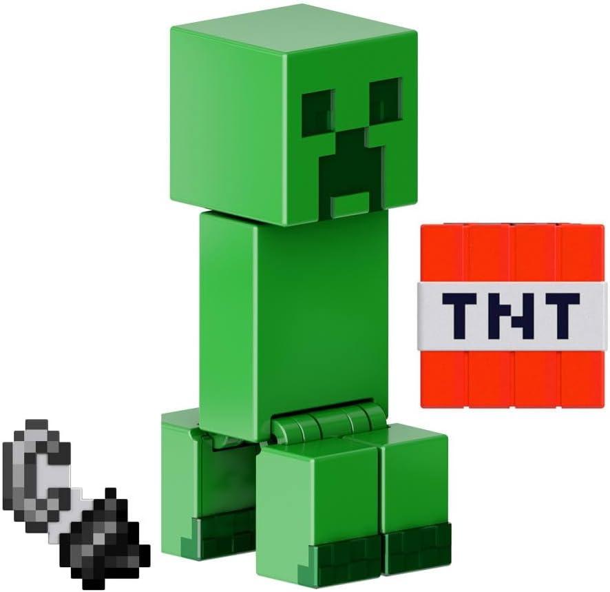 Mattel Minecraft actiefiguren & accessoirecollectie, 8,3 cm schaal met pixel-design (figuren kunnen variëren