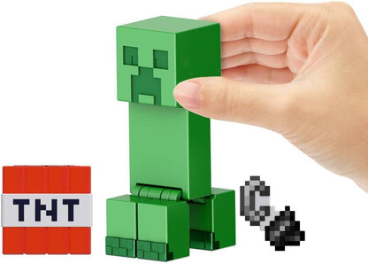 Mattel Minecraft actiefiguren & accessoirecollectie, 8,3 cm schaal met pixel-design (figuren kunnen variëren