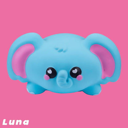 Smooshzees Snugzees, Luna, Blue Elephant, Collectable Characters, Supersoft, Cuddly and Squishy!