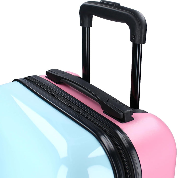 HELLO KITTY Hard ABS Suitcase Travel Trolley for Children – 4 Wheels – Extendable Handle – 46 x 33 x 21 cm – Capacity 31 Litres – Colour Blue and Pink – Voyage Vibes Series, azure, Valigia piccola